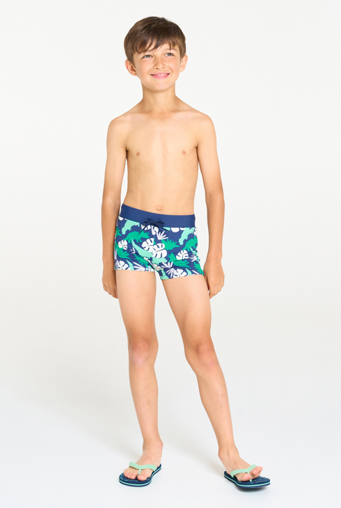 Boxer mare blu con motivi dinosauri per bambino 1