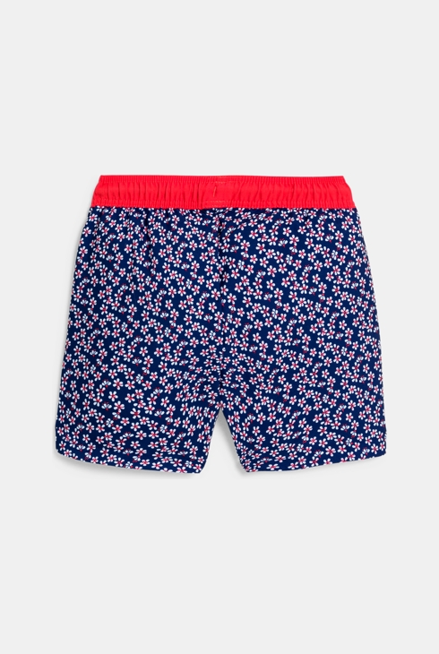 Short de bain imprimé fleuri bleu Garçon
