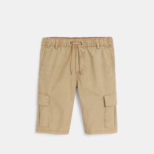 Bermudas cargo de tela beige niño 1