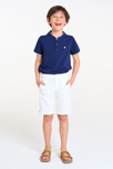 Polo col Mao manches courtes marine Garçon 4