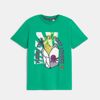 T-shirt manches courtes motif japonisant vert Garçon