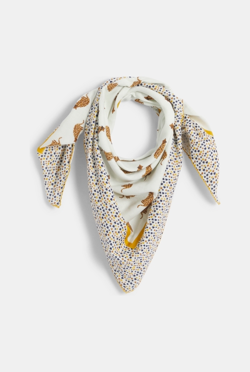 Dekliški kvadratni šal z leopardjim motivom 1
