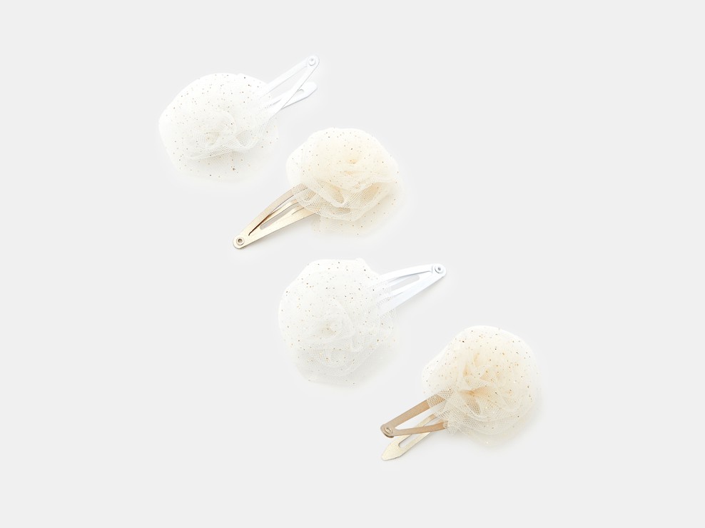 Barrettes à pompon Fille 1