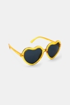 Lunettes de soleil cœur jaune Fille