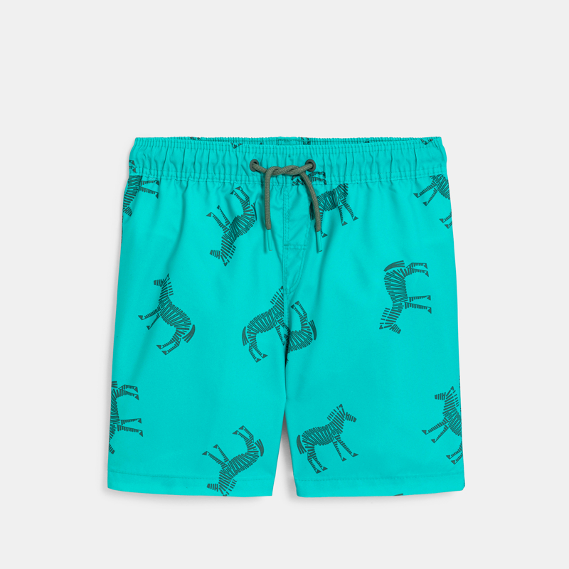 OKAIDI - Short de bain imprimé zèbre bleu Garçon - Garcon