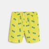 Short de bain imprimé ananas jaune Garçon