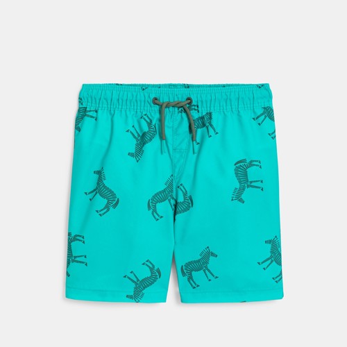 Short De Bain Imprimé Zèbre Bleu Garçon - Imprimé Bleu - 4A - OKAIDI