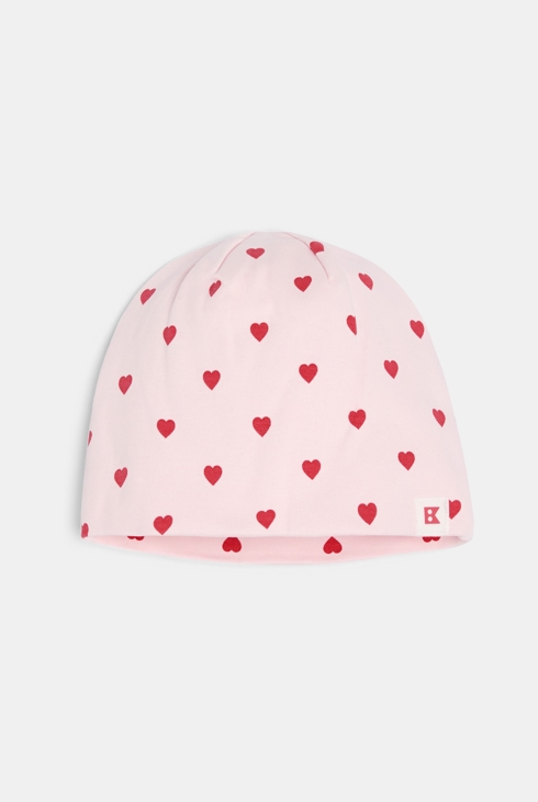 Bonnet rose cœur Fille 1