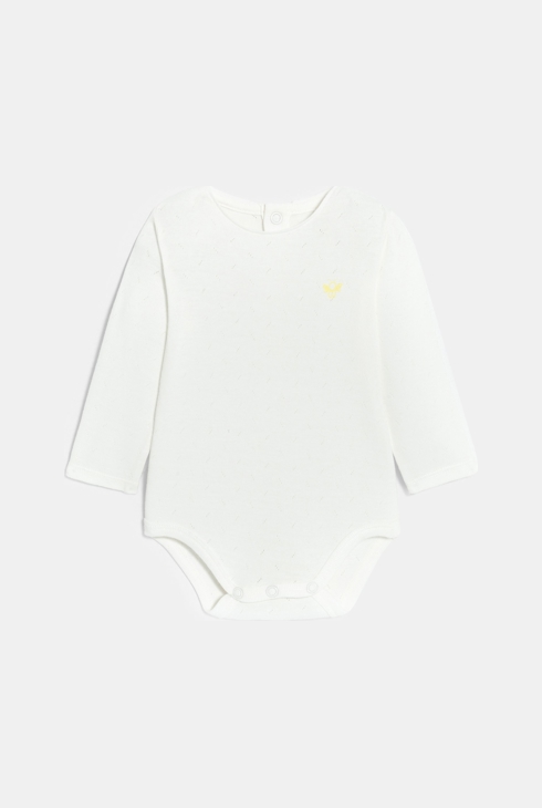 Salopette longue citrons et body bleu bébé fille 2