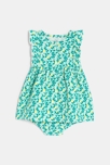 Blauwe katoenen jurk met citroentjes voor babymeisjes 1