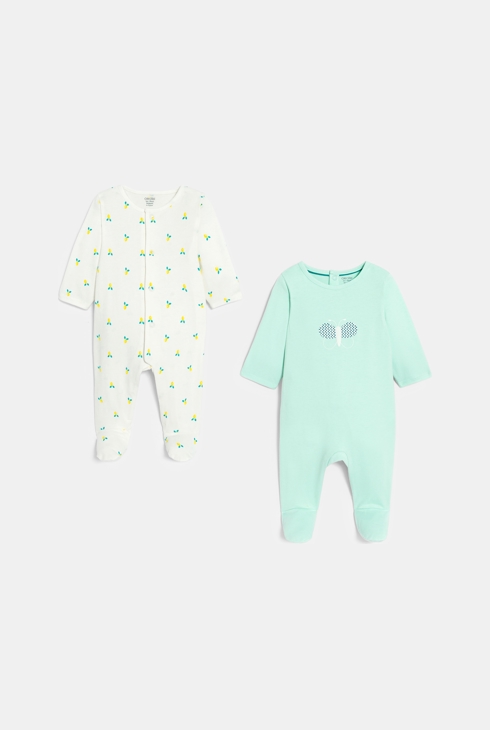 Dors-bien coton imprimé bébé fille (lot de 2)