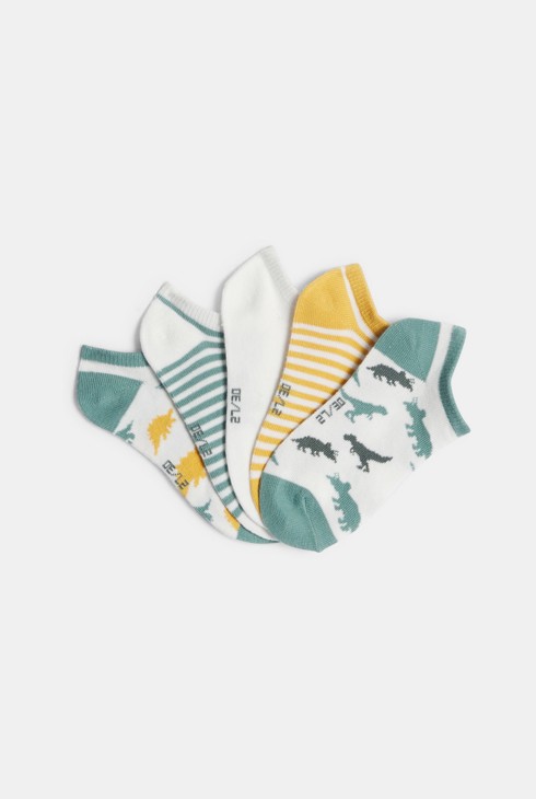 Boy's patterned trainer socks (set of 5) 2