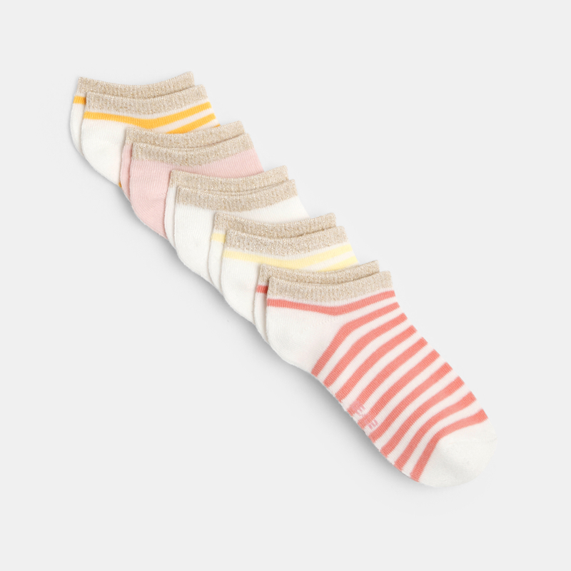 Unsichtbare irisierende Socken (5er-Pack) für Mädchen