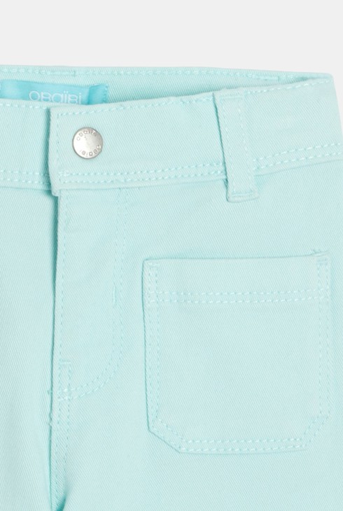 Pantalon large bleu bébé fille