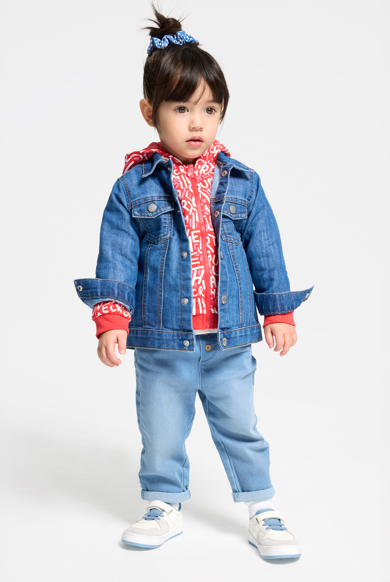 Veste en jean bleu bébé fille