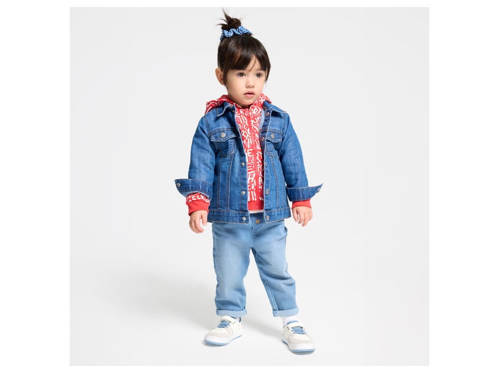 Veste en jean bleu bébé fille 1