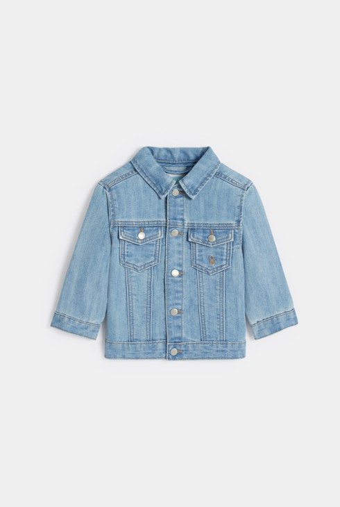 Blaue Baby-Jeansjacke für Mädchen 2