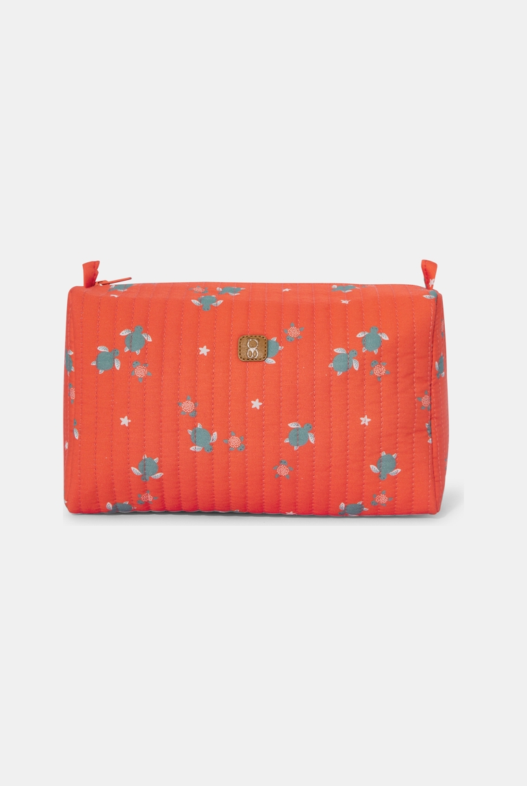 Rote Kulturtasche mit Schildkrötenmotiv zur Geburt 1