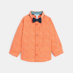 Chemise modulable fleurie orange bébé garçon 1