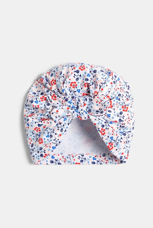 Turban de bain fleuri bébé fille 1