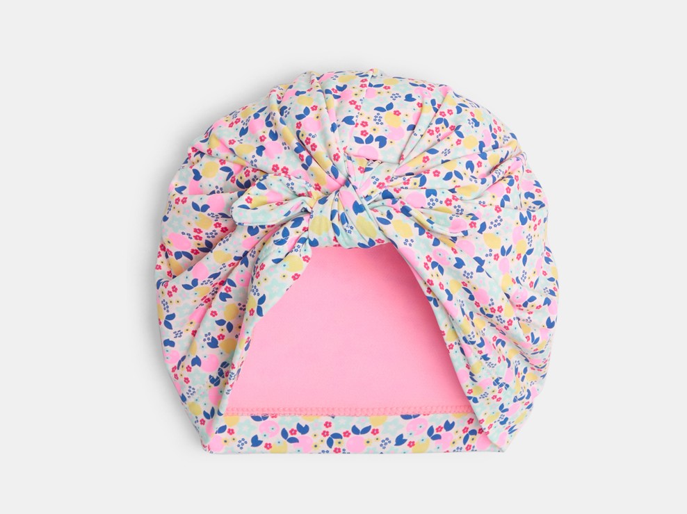 Turban de bain fleuri bébé fille 1