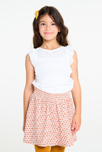 Camiseta con bordado inglés blanco para niña 1
