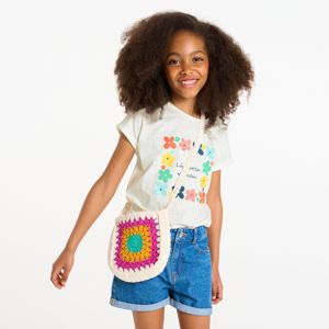 T-shirt a maniche corte bianca con scritta per Bambina 1