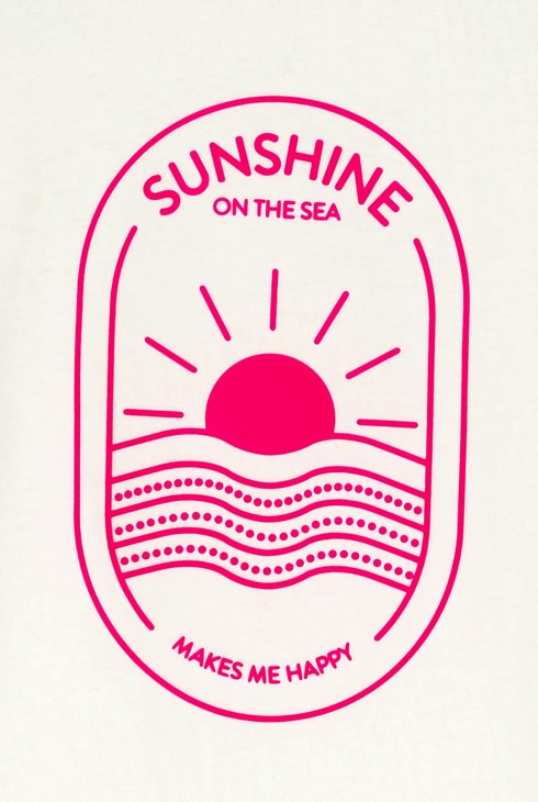 Dekliški bela majica s sporočilom 2