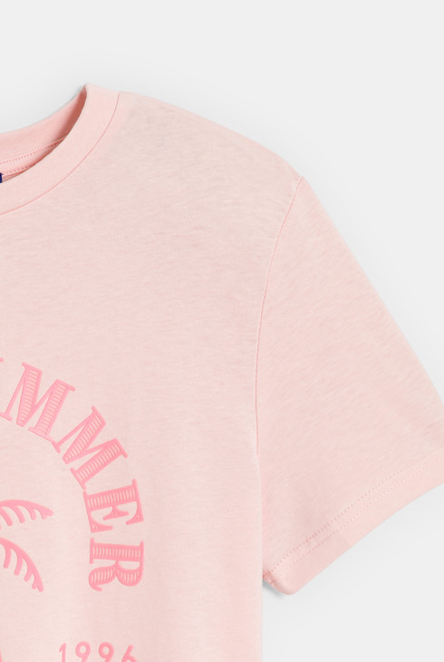 Girl's pink slogan T-shirt 2