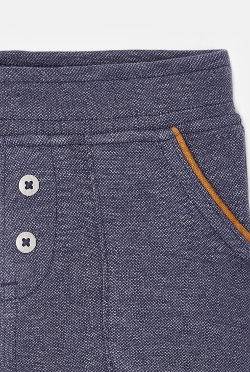 Molton-Shorts blau meliert Baby Jungen 2