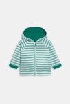 Gilet zippé réversible à capuche vert bébé garçon 2