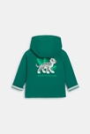 Gilet zippé réversible à capuche vert bébé garçon 4