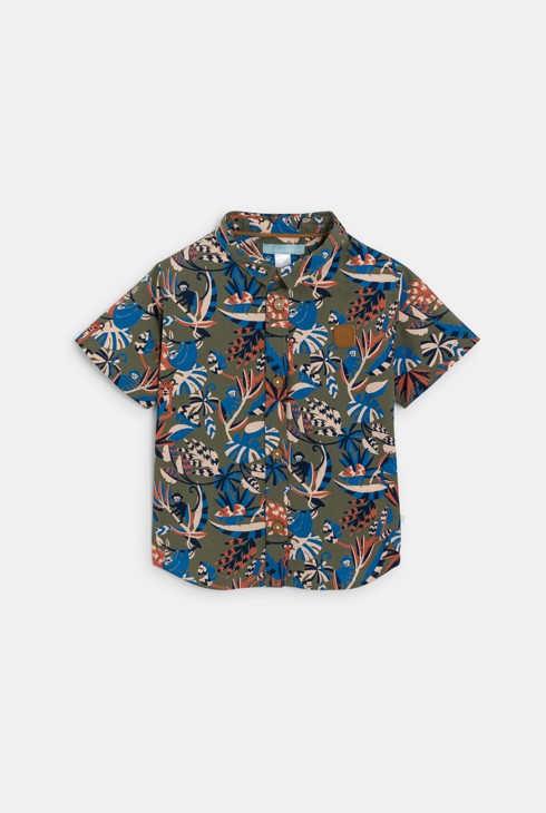 Bedrucktes Baumwollhemd mit Affenmotiv Kleinkind Junge 2