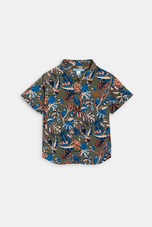 Camisa algodón estampado mono bebé niño 1