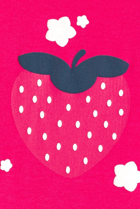 Dekliški spalni pajac iz pletiva interlock rožnat za dojenčke 2