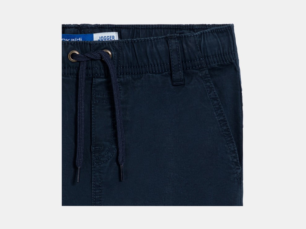 Pantalon jogger en toile bleu marine Garçon 2
