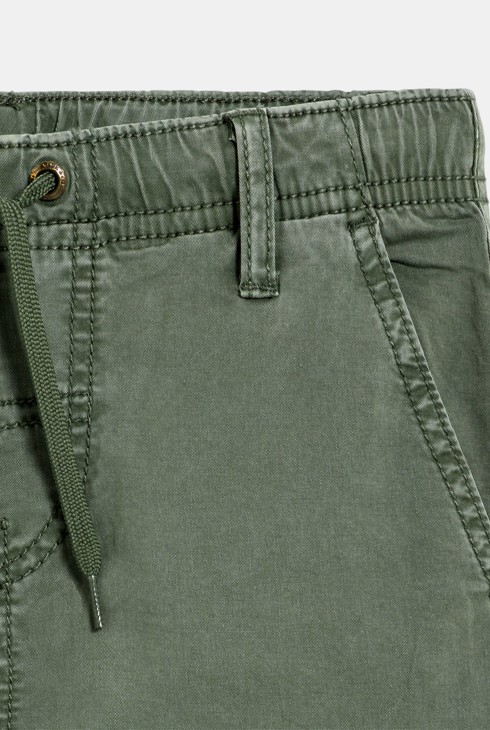 Fantovske jogger hlače iz kaki platna 2