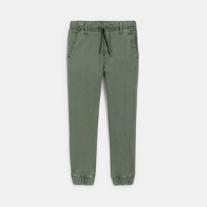 Pantalon jogger en toile kaki Garçon 1