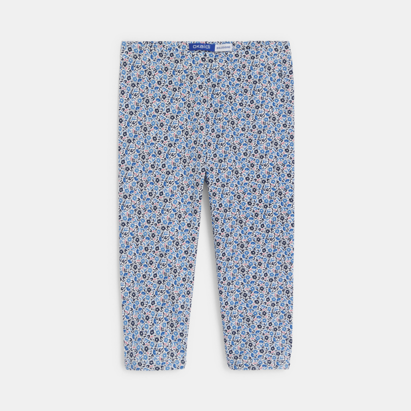 OKAIDI - Legging court imprimé fleuri bleu Fille - Fille