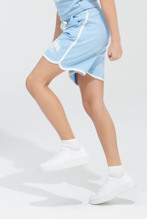 Shorts aus himmelblauem Molton für Mädchen 2