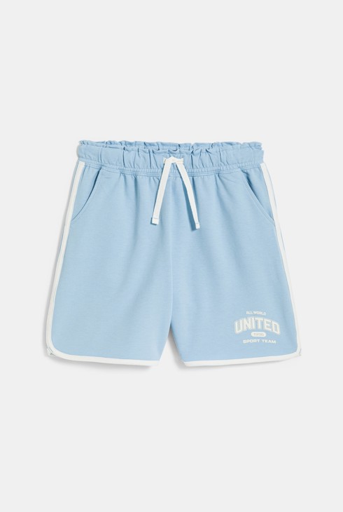 Shorts aus himmelblauem Molton für Mädchen 2
