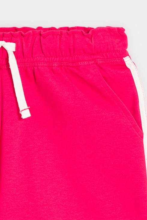 Short en molleton rose fuchsia Fille