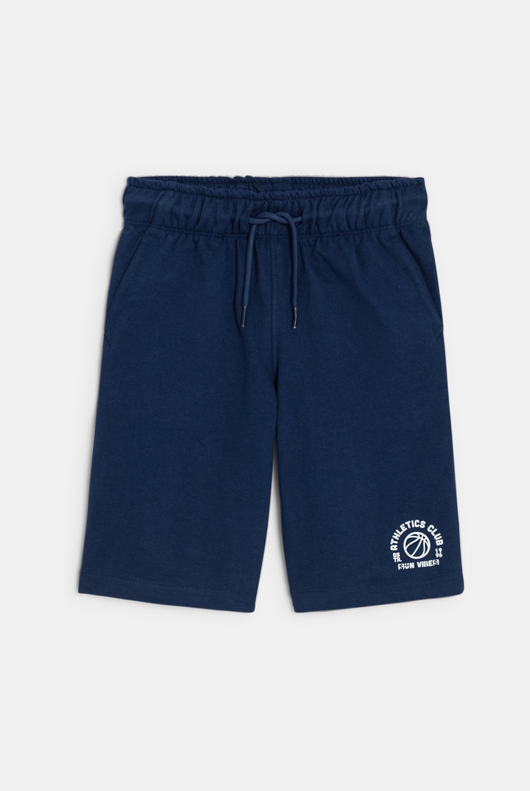 Bermudas de muletón azul marino niño 1