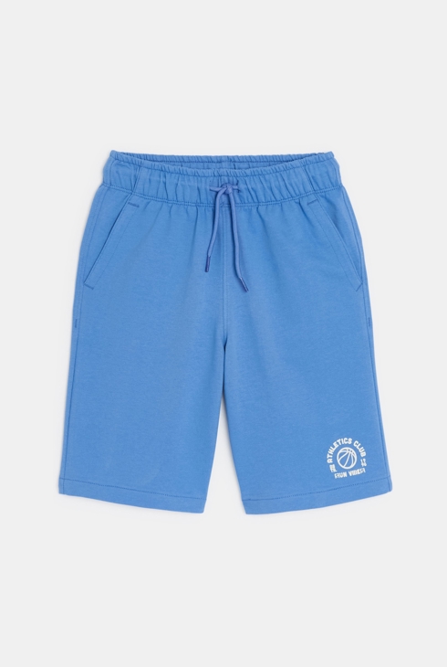 Bermuda de muletón azul niño 1