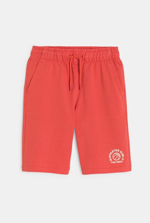 Rote Bermuda-Shorts aus Molton für Jungen 2