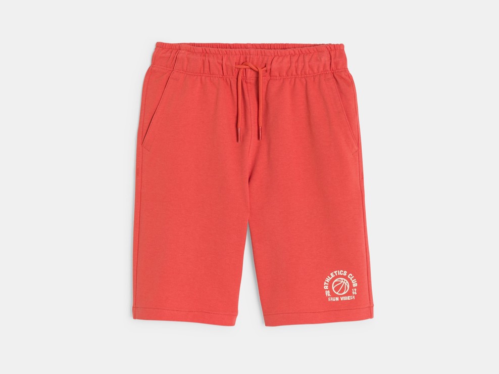Rote Bermuda-Shorts aus Molton für Jungen 2
