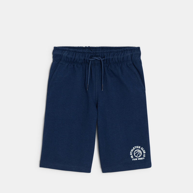 Marineblaue Bermuda-Shorts aus Molton Jungen