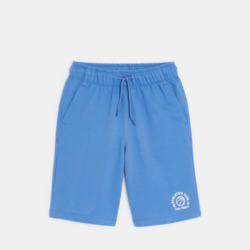 Bermuda En Molleton Bleu Garçon - Indigo Clair - 4A - OKAIDI