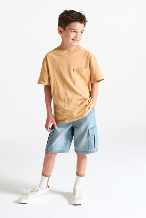 Bermudas vaqueras azul desteñido niño 1