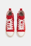 Baskets montantes toile rouge mixte 3